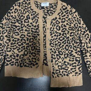 Old Navy Leopard Print Cardigan - Tan and Black